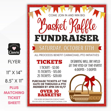 basket raffle flyer